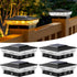 btfarm 4x4 Solar Post Cap Lights Outdoor, 2 Modes 16 LED Fence
