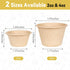 Gere Disposable Testing Cup Bowls,100 Pack, 2 oz, Natural Biodegradable Bagasse Fiber Souffle Cups, Condiment Cups, Sample Cups, Measuring Cups, by Gere