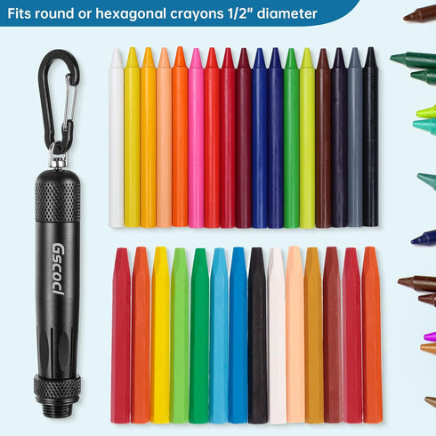 Gscocl 1/2" 2 Pack) Lumber Crayon Holder for Round or Hexagonal Crayons,Ferro Rods. Industrial Heavy Duty