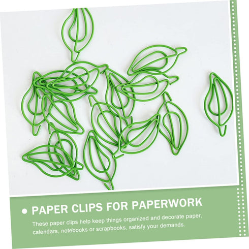STOBOK 30pcs Paper Clip File Folders Colored Office Supplies Folders Binder Folders Leaf Shaped Paper Clip Paper Clips Rabbit Office Paperclips File Clips School Paper Clips Paper Clamp by STOBOK
