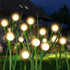 Firefly Lights Solar Outdoor Green Stem Twinkle Swaying Garden Lights with Leaves for Yard Patio Pathway Decor