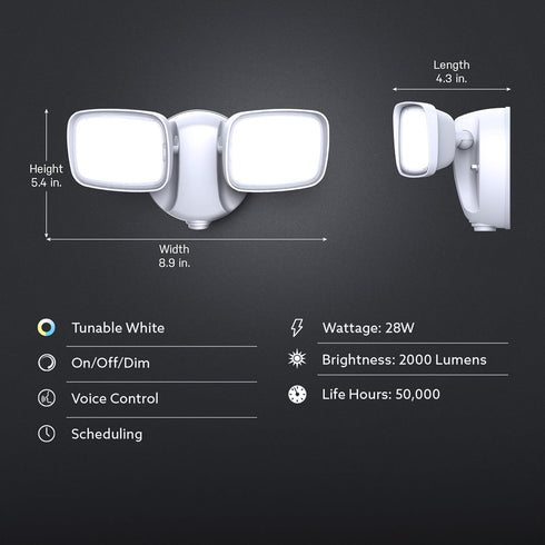 Smart WiFi Dual-Head LED Floodlight for Ultimate Control