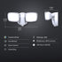 Smart WiFi Dual-Head LED Floodlight for Ultimate Control