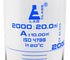 EISCO Graduated Cylinder, 2000ml, Class A Tolerance ±10.0ml, Hexagonal Base, Blue Graduations, Borosilicate Glass