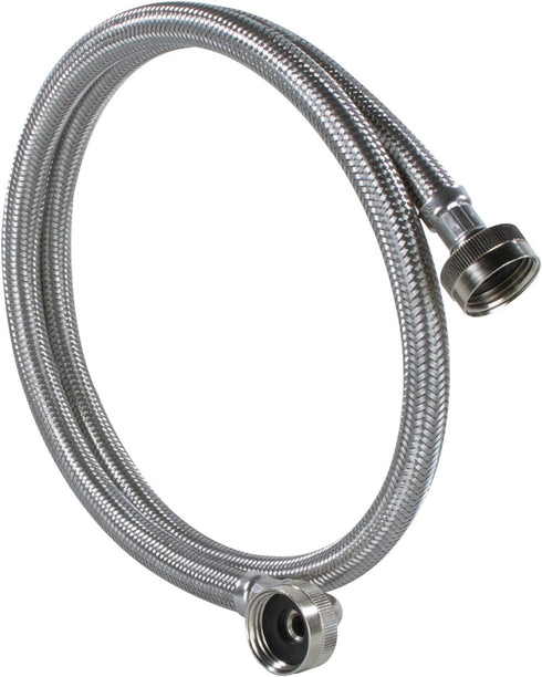 Certified Appliance Accessories Washing Machine Hose with 90 Degree Elbow, 6 Feet, Premium Braided Stainless Steel