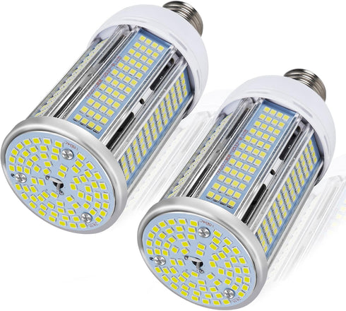 2 Pack 400W Equivalent LED Corn Light Bulb, 6000 Lumen 50W Super Bright E26/E27, 5000K Daylight White