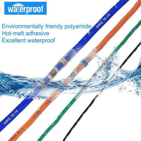 180 Pcs Solder Seal Wire Connectors, Waterproof Electrical Connectors for Marine Automotive Motorcycle Wiring