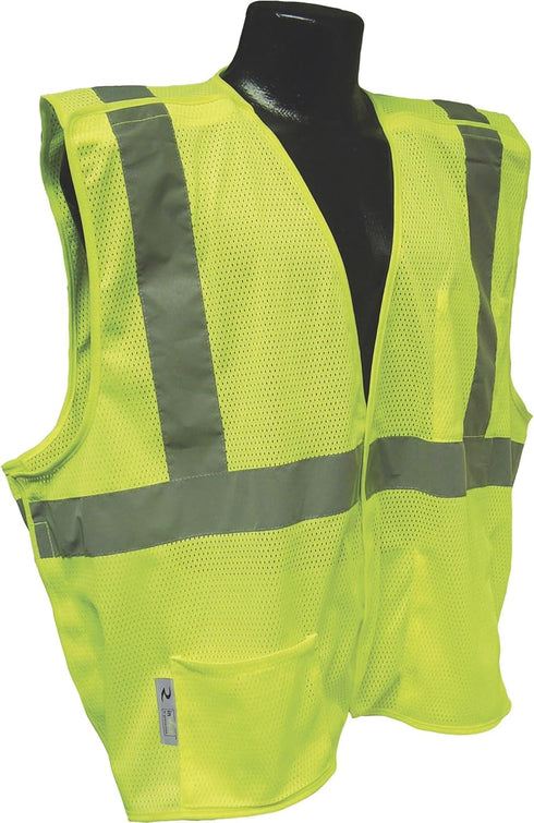 Radians SV4GMM Economy Class 2 Breakaway Mesh Safety Vests, Medium, Green
