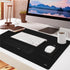 MOSISO Keyboard Mouse Pad Set, Large Gaming Mouse Pad with Wrist Rest & Coaster, Ergonomic Non-Slip Mousepad, Black