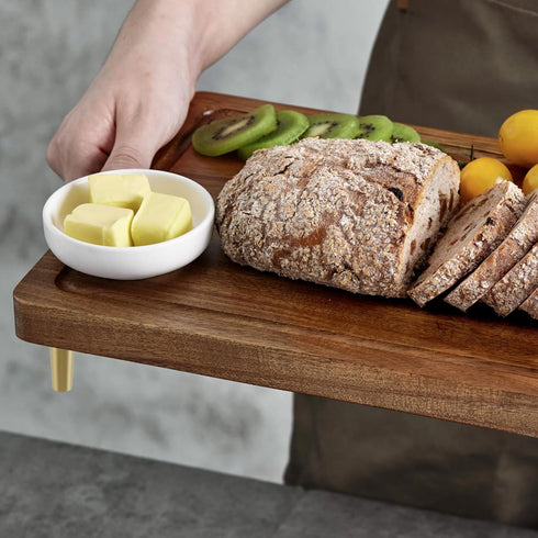 4PCS 1.18-Inch T Tulead Cutting Board Feet Brass Cutting Board Leg Feet Chopping Board Feet Height