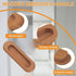 2PCS Oval Wood Recessed Concealed Handle, Sliding Door Handle Wood Cabinet Pulls for Barn Bypass Door