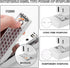 Cute White Desk Accessory Kit, Desktop Stapler Set with Staple Remover, Hole Punch, Tape Dispenser, Pen