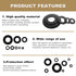 QTEATAK 510 Pcs Black Nylon Flat Washer Assortment Kit for Electrical Connections on Household & Commercial Appliances