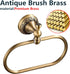 KOCRER 2 Brass Gold Toilet Paper Holder, Antique Hand Towel Ring Retro Hand Towel Holder Tissue Roll Paper Hanger Paper