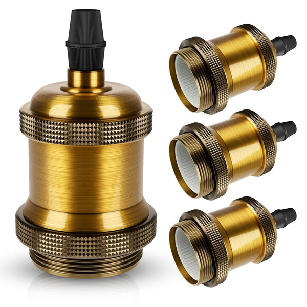 DiCUNO E26 Vintage Lamp Socket, Edison Pendant Light Socket Replacement, Antique Retro