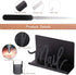 Cutout Metal Mail Holder Organizer with Letter Opener, Artistic Design for Home Office, Black Countertop Storage