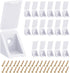 20 Pcs L Shape Bracket with Cover Cap,21x21x17mm Plastic Nylon Right Angle