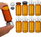 PATIKIL 10ml Sample Vials, 8 Pack Lab Empty Vials with Butyl Rubber Stopper and Crimp Top Caps