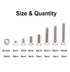 binifiMux 360pcs M3 Countersunk Flat Head Phillips Screws and Hex Nuts Kit, 304 Stainless Steel