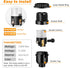UL Listed E26 Light Socket, Threaded Lamp Socket Replacement with ON/Off Switch, Black 3-Pack