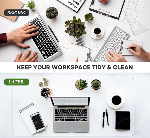 ProValley 24 48 Inches x Clear Desk Cover Protector Multifunctional Office Desk Pad Mat Blotter Plastic Table Cover