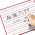 SCRIBBLEDO Magnetic Small Dry Erase White Board, 9" x 12" Double Sided, Ruled - Blank Handheld Red Framed Lapboard