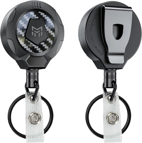 MNGARISTA Upgraded Heavy Duty Retractable Keychain with Belt Clip, 10 OZ Retraction, 2 Pack