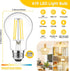 Dimmable A19 Bulb 60W 6W Bulbs 3000K 850 E26 4 Pack ASOMST LED Filament Equivalent, Vintage Edison Light Soft White LM