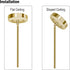 MAYOMAJO M12 Threaded Extension Poles Lighting Fixture Downrods Stems for Pendant Light, Island Lighting, Chandeliers