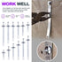 Swpeet 86Pcs Alloy Steel Concrete Anchors Assortment, Hammer Drive Nail Set, 1/4" Diameter with Drill Bit for Concrete