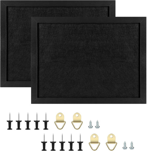 TORASO Cork Board Bulletin Board, 11“x14.5” - 2p Cork Boards for Walls with Pins, Eye Bolts, Screws