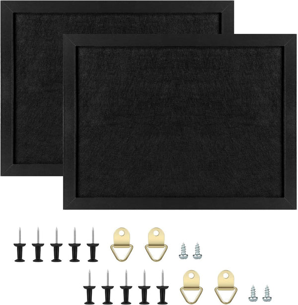 TORASO Cork Board Bulletin Board, 11“x14.5” - 2p Cork Boards for Walls with Pins, Eye Bolts, Screws