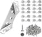 VEESON 12 Pack Universal Stainless Steel Furniture Corner Connectors with Screws Heavy Duty
