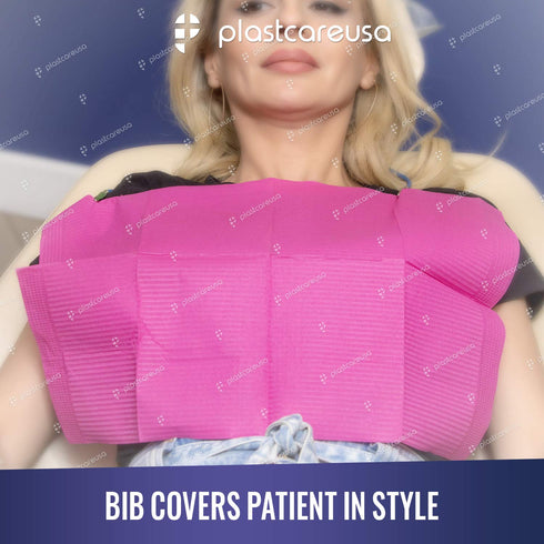 13"x18" 125 Count (Pack 1) 3 Disposable Dental Bibs of - Ply Waterproof Tattoo Bib Sheet for Patients - Dentist