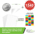 White Rectangular Labels + Bonus Color Stickers - 1630 Pack White Color-Coding Labels, Laser Printer Template