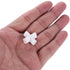 MECCANIXITY Magnetic Stirrer Mixer Stir Bar Rod 20mm(0.79") x20mm Cross Shape PTFE Coating Magnet White for Laboratory