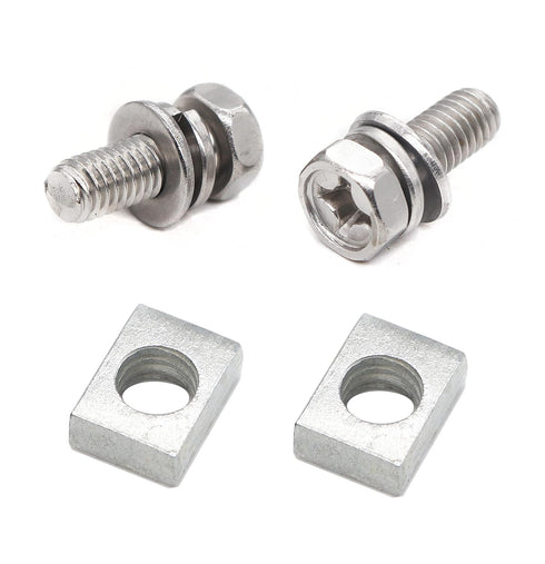 8-pack M6x16mm Motorcycle Battery Terminal Screws Bolts and Square Nuts 304 Stainless Steel