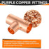 5-Pack Copper Fittings, 1"X1"X3/4" Copper Tee, C x C x C with Sweat Solder Connection