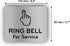Ring Bell For Service Sign, Adhesive Waterproof Sticker or Door Notice, Silver/Gold/Black, Small Size
