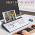 SELEAD Desktop Glass Whiteboard - Small Dry Erase Board with Organizer, Markers, Eraser, Holder for Home, School, Office