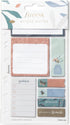 Filofax Botanical Collection Accessory, Repositionable Sticky Notes, Set of 8 Note Pads, 25 Sheets Each