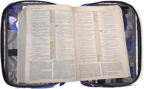 Bible Covers for Women Girls, Large Size Bible Case with Pockets, Strap, Zipper, LDS Bible Book Carrying Case for