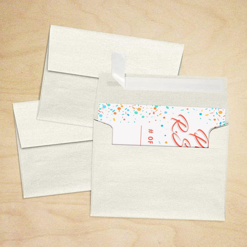 LUXPaper 4Bar A1 Invitation Envelopes | Peel & Press | 3 5/8" x 5 1/8" | Quartz Metallic | 80lb Text | 50 Count