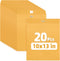 SUNEE 10x13 Clasp Envelopes, 20 Count Brown Kraft with Clasp Closure for Home, Office, or School