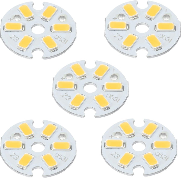 MECCANIXITY COB LED Light Chip Bead, 3W 120lm 3000-3200K, Energy Saving Bulb for Spotlight Replacement, 5Pcs