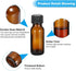 PATIKIL 24Pcs 0.5oz(15ml) Glass Sample Bottles with Black Poly Cone Cap for Reagent Liquids, Essential Oils, Amber