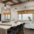 1-Light Glass Pendant Lights Kitchen Island, Black Pendant Light Fixtures with Mason Jar Clear Glass Shade, Farmhouse
