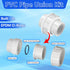 2 inch PVC Coupling Pipe Fitting - 2 inch Female Thread PVC Union Coupling, 2PCS for Swimming Pools and Outdoor Plumbing