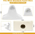 2 Packs Set White Ceramic Porcelain Towel Bar Brackets - Vintage Retro Mid Century Modern Wall/Tile Mount Flat Back