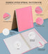 Spiral Notebook Journal, 8.5” x 11” A4 Large Pink Notebooks, College Ruled Lined Journal for Note Taking